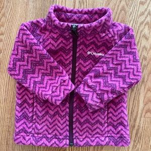 Soft fleece baby girl jacket.